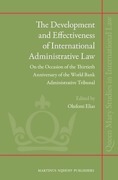 Cover of The Development and Effectiveness of International Administrative Law