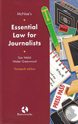 Cover of McNae's Essential Law for Journalists