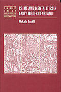 Cover of Crime and Mentalities in Early Modern England