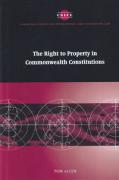 Cover of The Right to Property in Commonwealth Constitutions