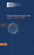 Cover of World Trade Organization Dispute Settlement Reports: Volume 1