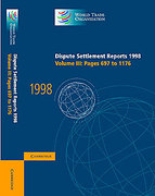 Cover of Dispute Settlement Reports 1998: Volume 3. Pages 697-1176