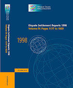 Cover of Dispute Settlement Reports 1998: Volume 4. Pages 117-1829
