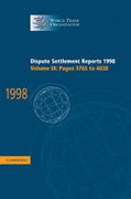 Cover of World Trade Organization Dispute Settlement Reports: Volume 9. Pages 3765-4038