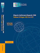 Cover of Dispute Settlement Reports: Volume 5. Pages 1831-2197