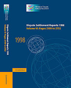Cover of Dispute Settlement Reports: Volume 6. Pages 2199-2752