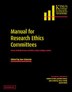 Cover of Manual for Research Ethics Committees: Centre of Medical Law and Ethics, King's College London