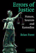 Cover of Errors of Justice: Nature, Sources and Remedies