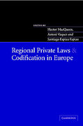 Cover of Regional Private Laws and Codification in Europe