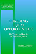 Cover of Pursuing Equal Opportunities: The Theory and Practice of Egalitarian Justice
