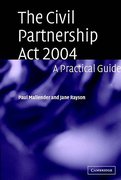 Cover of The Civil Partnership Act 2004: A Practical Guide
