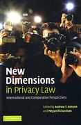 Cover of New Dimensions in Privacy Law: International and Comparative Perspectives