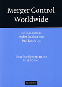 Cover of Merger Control Worldwide: First Supplement to the First Edition