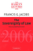 Cover of The Hamlyn Lectures 2006: The Sovereignty of Law - The European Way