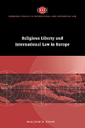 Cover of Religious Liberty and International Law in Europe