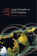 Cover of Legal Principles in WTO Disputes