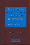 Cover of The Classical Foundations of the American Constitution: Prevailing Wisdom