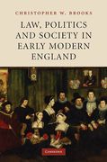 Cover of Law, Politics and Society in Early Modern England