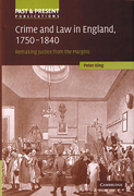 Cover of Crime and Law in England, 1750-1840: Remaking Justice from the Margins