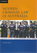 Cover of Modern Criminal Law of Australia