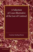 Cover of A Selection of Cases Illustrative of the Law of Contract: Based on the Collection of G. B. Finch