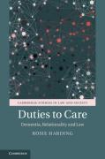 Cover of Duties to Care: Dementia, Relationality and Law