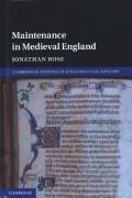 Cover of Maintenance in Medieval England