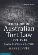 Cover of A History of Australian Tort Law 1901-1945: England's Obedient Servant?