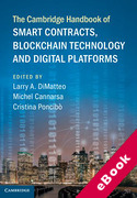 Cover of The Cambridge Handbook of Smart Contracts, Blockchain Technology and Digital Platforms (eBook)