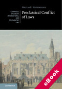 Cover of Preclassical Conflicts of Laws (eBook)