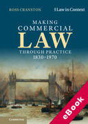 Cover of Making Commercial Law through Practice 1830&#8211;1970: Law as Backcloth (eBook)