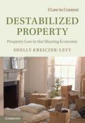 Cover of Destabilized Property: Property Law in the Sharing Economy