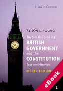 Cover of Turpin and Tomkins' British Government and the Constitution: Text and Materials (eBook)