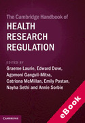 Cover of The Cambridge Handbook of Health Research Regulation (eBook)