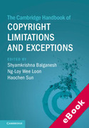 Cover of The Cambridge Handbook of Copyright Limitations and Exceptions (eBook)