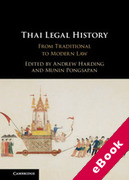Cover of Thai Legal History: From Traditional to Modern Law (eBook)