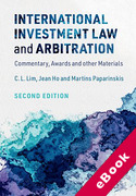 Cover of International Investment Law and Arbitration: Commentary, Awards and other Materials (eBook)