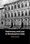 Cover of Patrimony and Law in Renaissance Italy