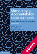 Cover of Government Accountability: Sources and Materials - Australian Administrative Law (eBook)
