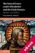 Cover of The Inns of Court under Elizabeth I and the Early Stuarts 1590&#8211;1640 (eBook)