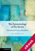 Cover of The Epistemology of the Secret: International Law as Revelation (eBook)