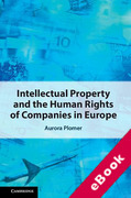Cover of Intellectual Property and the Human Rights of Companies in Europe (eBook)
