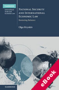 Cover of National Security and International Economic Law: Restoring Balance (eBook)
