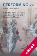 Cover of Performing Law: Actors, Affects, Spaces (eBook)