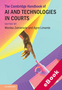 Cover of The Cambridge Handbook of AI and Technologies in Courts (eBook)