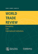 Cover of World Trade Review: Print Only