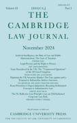 Cover of The Cambridge Law Journal: Print + Online