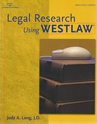 Cover of Legal Research Using WESTLAW