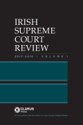 Cover of Irish Supreme Court Review, Volume 1
