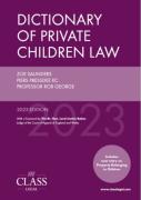 Cover of Dictionary of Private Children Law 2023